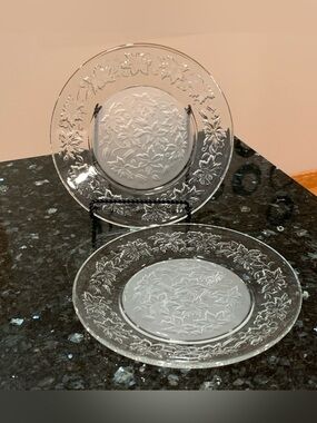 Vintage Princess House Fantasia #511 Crystal 10” Dinner Plates Set of 2